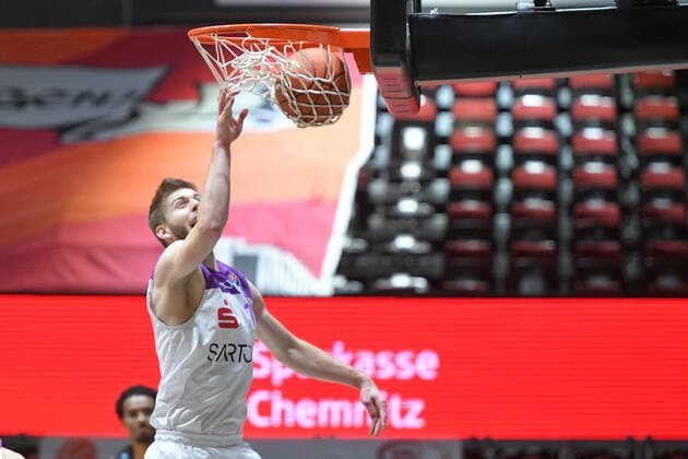 Mathis Moenninghoff (BG Goettingen), Niners Chemnitz vs. BG Goettingen, easycredit Basketball Bundesliga, 12.01.2022 Niners Chemnitz vs. BG Goettingen, easycredit Basketball Bundesliga, 12.01.2022 Chemnitz Copyright: xBertxHarzer xEibner-xPressefotox