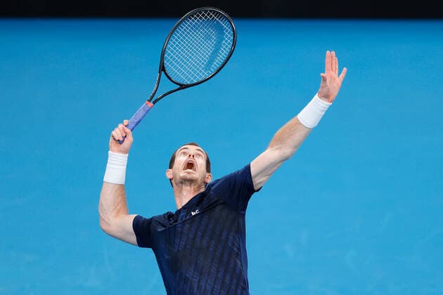 Tennis, ATP-Turnier in Sydney Andy Murray of Great Britain serves to David Goffin of Belgium in the Quarter Final during the Sydney Tennis Classic 2022 at Sydney Olympic Park Tennis Centre, Sydney, Australia on 13 January 2022. Copyright: xPeterxDovganx 30470456