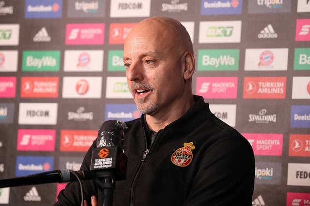 Sasa Obradovic (AS Monaco, Chef-Trainer) waehrend einem Interview. GER, FC Bayern Basketball vs. AS Monaco, Basketball, EuroLeague, Saison 2021 2022, 13.01.2022, GER, FC Bayern Basketball vs. AS Monaco, Basketball, EuroLeague, Saison 2021 2022, 13.01.2022 Muenchen Copyright: xEIBNER MarcelxEngelbrechtx EP_EER
