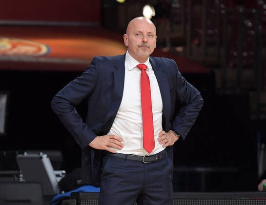 13.01.2022, xemx, Basketball Euroleague, FC Bayern Muenchen - AS Monaco emspor, v.l. Cheftrainer Sasa Obradovic (AS Monaco) Muenchen