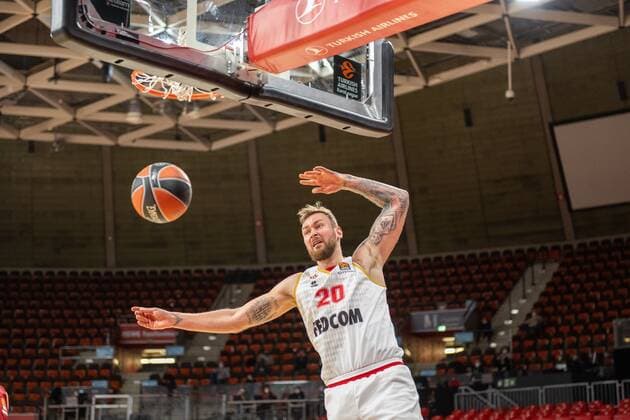 Donatas Motiejunas 20 (AS Monaco Basket), FC Bayern Basketball vs. AS Monaco Basket, Euroleague, 13.01.2022 Muenchen Bayern Deutschland