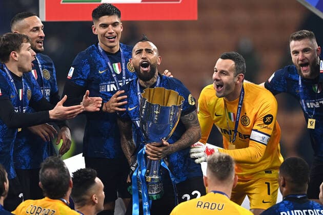 Bilder des Jahres 2022, Sport 01 Januar Mg Milano 12 01 2022 - Supercoppa Italiana Inter-Juventus foto Matteo Gribaudi Image nella foto: Arturo Vidal 