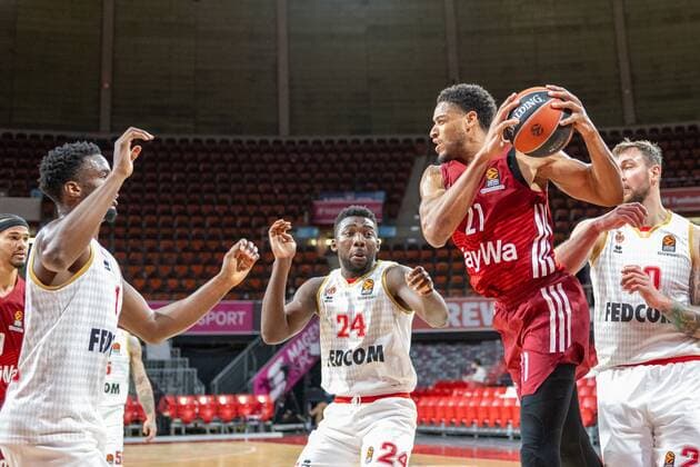 Yakuba Ouattara 24 (AS Monaco Basket), Augustine Rubit 21 (FC Bayern), FC Bayern Basketball vs. AS Monaco Basket, Euroleague, 13.01.2022 Muenchen Bayern Deutschland