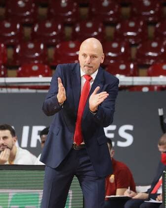 Monacos Headcoach Sasa OBRADOVIC. Basketball, FC Bayern - Monaco, am 13.01.2022, Basketball Euroleague, FC Bayern Basketball - AS Monaco Basket, Saison 2021-2022, in Muenchen, A U D I D O M E, Deutschland. Quelle Copyright Credit : Oryk HAIST