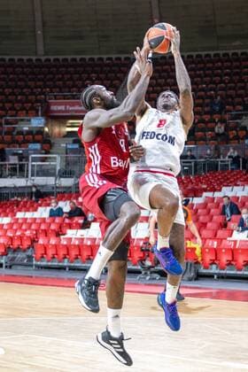 Othello Hunter 8 (FC Bayern), Dwayne Bacon 8 (AS Monaco Basket), FC Bayern Basketball vs. AS Monaco Basket, Euroleague, 13.01.2022 Muenchen Bayern Deutschland