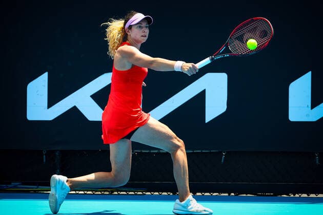 German Stefanie Vogele WTA, Tennis Damen 147) pictured in action during a tennis match against Dutch De Vroome, a qualification game for the Australian Open Grand Slam tennis tournament, Friday 14 January 2022 in Melbourne Park, Melbourne, Australia. The 2022 edition of the Australian Grand Slam takes place in the ongoing pandemic. PATRICKxHAMILTON  x3172952x