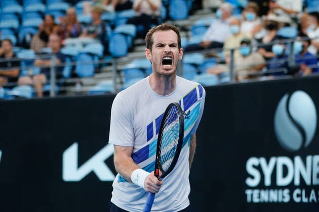 Andy Murray of Great Britain reacts against Reilly Opelka of USA during the MenÕs Semi Final at the Sydney Tennis Classic 2022 at Sydney Olympic Park Tennis Centre, Sydney, Australia on 14 January 2022. Copyright: xPeterxDovganx 30470644