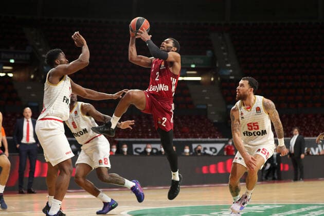 Corey Walden (Bayern Basketball, 2) punktet GER, FC Bayern Basketball vs. AS Monaco, Basketball, EuroLeague, Saison 2021 2022, 13.01.2022, GER, FC Bayern Basketball vs. AS Monaco, Basketball, EuroLeague, Saison 2021 2022, 13.01.2022 Muenchen Copyright: xEIBNER MarcelxEngelbrechtx EP_EER
