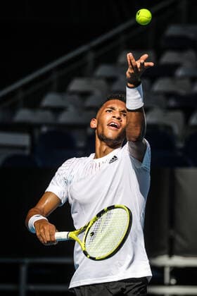 January 14, 2022: FELIX AUGER-ALIASSIME of Canada during a practice session ahead of the 2022 Australian Open at Melbourne Park on January 14, 2022 in Melbourne, Australia. - ZUMAp121 20220114_zsp_p121_037 Copyright: xChrisxPutnamx