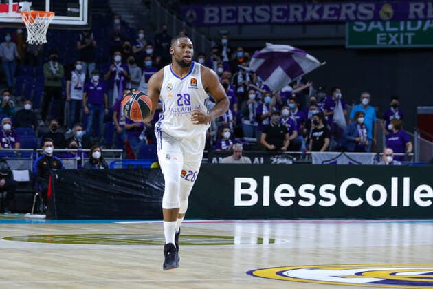 14th January 2021; Wizink Center; Madrid, Spain; Turkish Airlines Euroleague Basketball , Real Madrid versus Bitci Baskonia; Guerschon Yabusele (Real Madrid) with the ball Madrid Madrid Spain Basketball Copyright: xAlbaxPachecox xAgenciaxLOFx