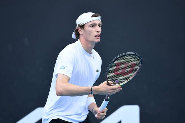 Ugo Humbert practicing TENNIS : Australian Open 2022 AntoineCouvercelle Panoramic 