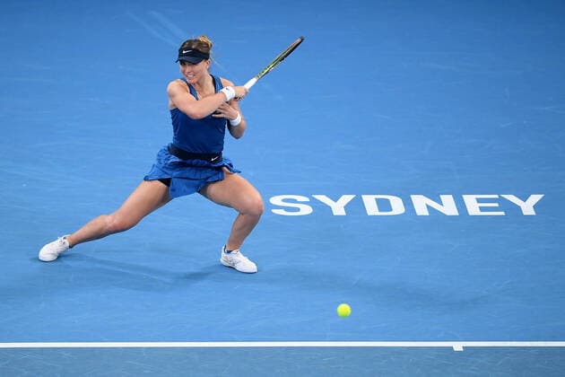 SYDNEY TENNIS CLASSIC, Paula Badosa of Spain during the Women?s Final match against Barbora Krejcikova of the Czech Republic on Day 6 of the Sydney Tennis Classic at Sydney Olympic Park in Sydney, Saturday, January 15, 2022. ( NO ARCHIVING, EDITORIAL USE ONLY, NO USE IN BOOKS WITHOUT CONSENT SYDNEY NSW AUSTRALIA  Copyright: xDANxHIMBRECHTSx 20220115001613555078
