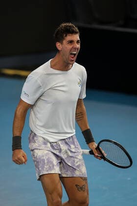 ADELAIDE INTERNATIONAL 2 FINAL, Thanasi Kokkinakis of Australia reacts in his match against Arthur Rinderknech of France during the Adelaide International 2 Mens Final in Adelaide, Saturday, January 15, 2022. ( NO ARCHIVING, EDITORIAL USE ONLY, NO USE IN BOOKS WITHOUT CONSENT ADELAIDE SA AUSTRALIA  Copyright: xMATTxTURNERx 20220115001613566503