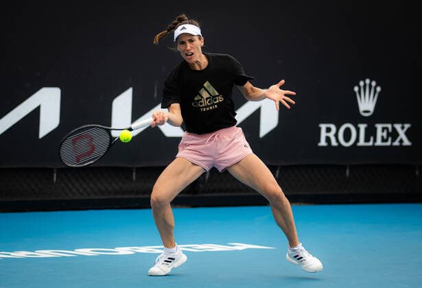 January 15, 2022, MELBOURNE, AUSTRALIA: Andrea Petkovic of Germany during practice ahead of the 2022 Australian Open Grand Slam tennis tournament MELBOURNE AUSTRALIA - ZUMAa181 20220115_zaa_a181_044 Copyright: xRobxPrangex
