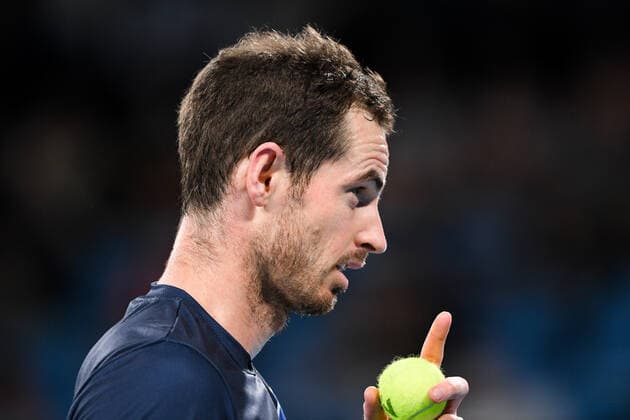 SYDNEY, AUSTRALIA - JANUARY 15: Andy Murray of Great Britain shows emotion during the Sydney Classic Tennis men s singles final between Andy Murray of Great Britain and Aslan Karatsev of Russia at Ken Rosewall Arena on January 15, 2022 in Sydney, Australia. (Photo by Steven Markham Icon Sportswire) TENNIS: JAN 15 Sydney Classic Icon2201150169