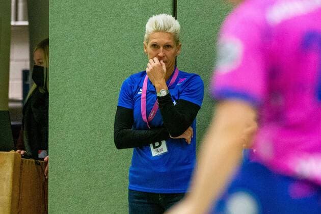 Edina Rott (Trainerin TuS Metzingen) HSG Blomberg-Lippe vs. TuS Metzingen, Handball, 1. Bundesliga Frauen, 12. Spieltag, 15.01.2022 Blomberg Copyright: xEibner-Pressefotox xJanxStrohdiekx EP_JSK