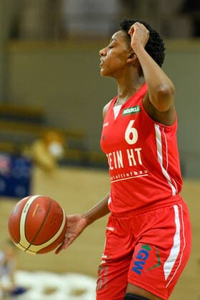 Basketball, DBBL, 1. BL, Damen, Gisa Lions SV Halle - Herner TC Halle, Deutschland 15. Januar 2022: 1.BBL - Damen - 2021 2022 - Gisa Lions SV Halle vs. Herne Tayler Mingo (Herne) SWH.arena Sachsen Anhalt Copyright: xFotostandx xxBallaschx