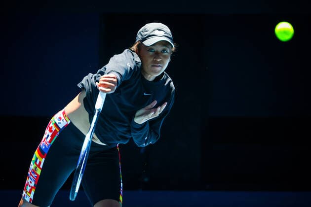 Japanese Naomi Osaka pictured during a training session, ahead of the Australian Open Grand Slam tennis tournament, Sunday 16 January 2022 in Melbourne Park, Melbourne, Australia. The 2022 edition of the Australian Grand Slam takes place in the ongoing pandemic. PATRICKxHAMILTON  x3285618x