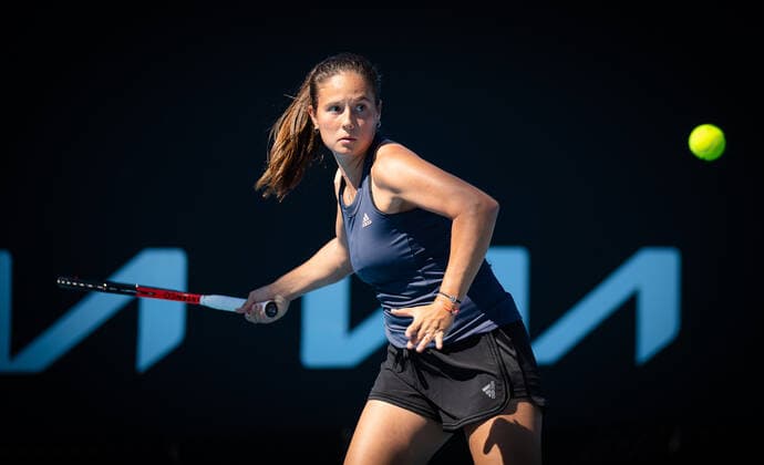January 16, 2022, MELBOURNE, AUSTRALIA: Daria Kasatkina of Russia during practice ahead of the 2022 Australian Open Grand Slam tennis tournament MELBOURNE AUSTRALIA - ZUMAa181 20220116_zaa_a181_143 Copyright: xRobxPrangex