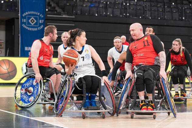 Rollstuhlbasketball Bundesliga, Hamburg 16.01.2022 Rollstuhlbasketball Bundesliga, BG Baskets Hamburg vs. Doneck Dolphins Trier, Anne Patzwald ( 7 BG Baskets Hamburg) Copyright: xBEAUTIFULxSPORTS Mohwinkelx