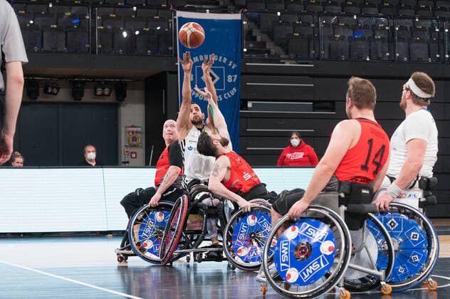 Rollstuhlbasketball Bundesliga, Hamburg 16.01.2022 Rollstuhlbasketball Bundesliga, BG Baskets Hamburg vs. Doneck Dolphins Trier Copyright: xBEAUTIFULxSPORTS Mohwinkelx