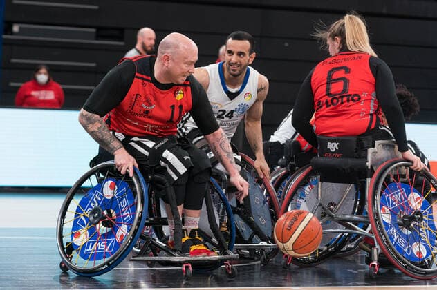 Rollstuhlbasketball Bundesliga, Hamburg 16.01.2022 Rollstuhlbasketball Bundesliga, BG Baskets Hamburg vs. Doneck Dolphins Trier, Dirk Passiwan ( 11 Doneck Dolphins Trier) Copyright: xBEAUTIFULxSPORTS Mohwinkelx