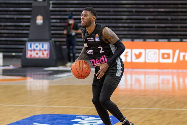 Sacar ANIM (Medi Bayreuth, 2), Ratiopharm Ulm vs. Medi Bayreuth, Basketball, Basketball Bundesliga, 17. Spieltag, 2021 2022, 16.01.2021, Ratiopharm Ulm vs. Medi Bayreuth, Basketball, Basketball Bundesliga, 17. Spieltag, 2021 2022, 16.01.2021 Neu- Ulm Copyright: xEibner-Pressefotox EP_FMR