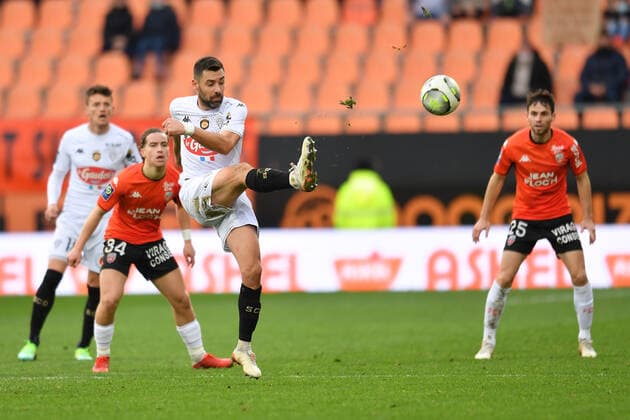 Mangani Thomas (Angers) FOOTBALL : Lorient vs Angers - Ligue 1 - 16 01 2022 Pano92 Panoramic 