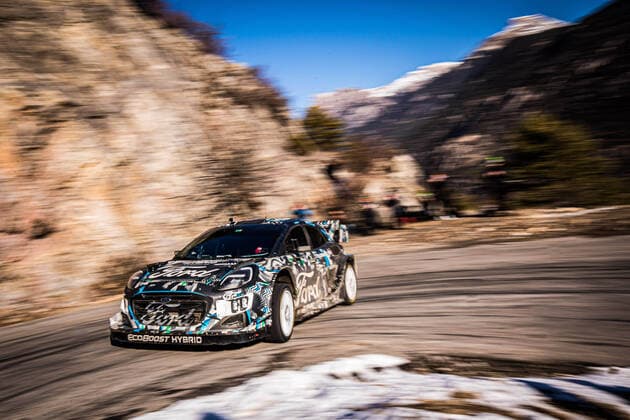Bilder des Jahres 2022, Sport 01 Januar Sport Themen der Woche KW02 Sport Bilder des Tages Sebastien Loeb(FRA), Ford Puma Rally 1 team M action, during the tests prior to the 2022 WRC, Motorsport Rallye, WM World Rally Car Championship, Monte Carlo rally on January 16 2022 at St-CrÃ pin, France - AUTO - WRC TESTS RMC FORD LOEB 2022 DPPI Panoramic  IMG_2321