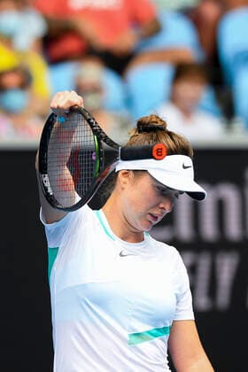 TENNIS AUSTRALIAN OPEN, Elina Svitolina of Ukraine reacts during her first Round Women s singles match match against Fiona Ferro of France on Day 1 of the Australian Open, at Melbourne Park, in Melbourne, Monday, January 17, 2022. ( NO ARCHIVING, EDITORIAL USE ONLY, NO USE IN BOOKS WITHOUT CONSENT MELBOURNE VIC AUSTRALIA  Copyright: xDEANxLEWINSx 20220117001614091413