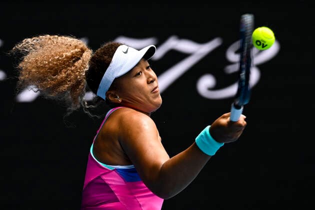 TENNIS AUSTRALIAN OPEN, Naomi Osaka of Japan plays a shot during her first Round Women s singles match against Camila Osorio of Colombia on Day 1 of the Australian Open, at Melbourne Park, in Melbourne, Monday, January 17, 2022. ( NO ARCHIVING, EDITORIAL USE ONLY, NO USE IN BOOKS WITHOUT CONSENT MELBOURNE VIC AUSTRALIA  Copyright: xDAVExHUNTx 20220117001614107009