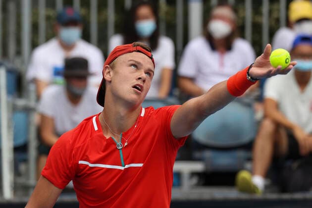 Holger Rune Tennis - Australian Open 2022 - Grand Slam - Melbourne Park - Melbourne - Victoria - Australia - 17 January 2022. Copyright: xJuergenxHasenkopfx