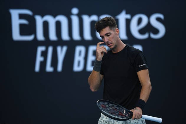 TENNIS AUSTRALIAN OPEN, Thanasi Kokkinakis of Australia is seen during their Mens singles match against Yannick Hanfmann of Germany on Day 1 of the Australian Open tennis tournament, at Melbourne Park, in Melbourne, Monday, January 17, 2022. ( NO ARCHIVING, EDITORIAL USE ONLY, NO USE IN BOOKS WITHOUT CONSENT MELBOURNE VIC AUSTRALIA  Copyright: xJAMESxROSSx 0147968773st