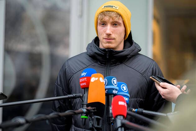 Bratislava, 17. Januar 2022: Handball EHF EM, Vorrunde, Gruppe D, Deutschland - Media Day Till Klimpke (Deutschland HSG Wetzlar) Bratislava Lindner Hotel Slovakia