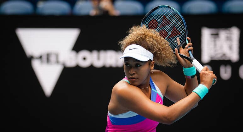 January 17, 2022, MELBOURNE, AUSTRALIA: Naomi Osaka of Japan in action during the first round of the 2022 Australian Open Grand Slam tennis tournament against Camila Osorio of Colombia MELBOURNE AUSTRALIA - ZUMAa181 20220117_zaa_a181_112 Copyright: xRobxPrangex