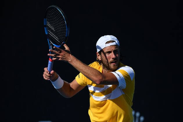 Lucas Pouille (Fra) TENNIS : Australian Open 2022 AntoineCouvercelle Panoramic 