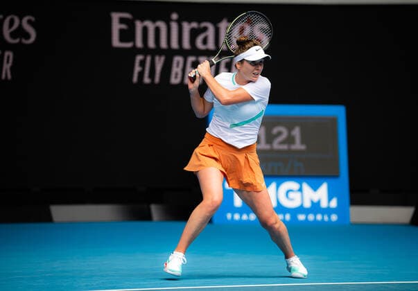 January 17, 2022, MELBOURNE, AUSTRALIA: Elina Svitolina of Ukraine in action during the first round of the 2022 Australian Open Grand Slam tennis tournament against Fiona Ferro of France MELBOURNE AUSTRALIA - ZUMAa181 20220117_zaa_a181_208 Copyright: xRobxPrangex