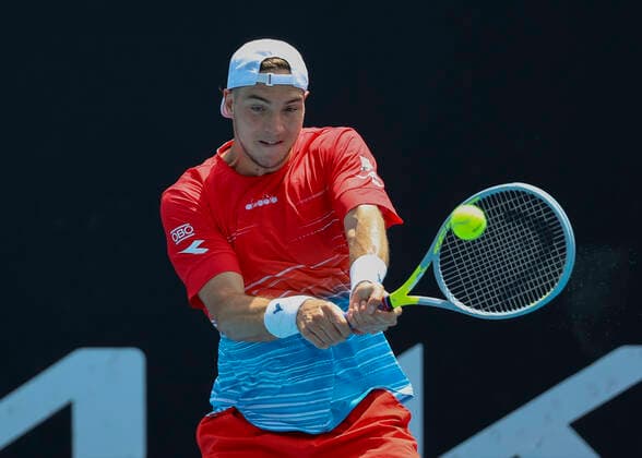 Jan-Lennard Struff (GER) Tennis - Australian Open 2022 - Grand Slam - Melbourne Park - Melbourne - Victoria - Australia - 18 January 2022. Copyright: xJuergenxHasenkopfx