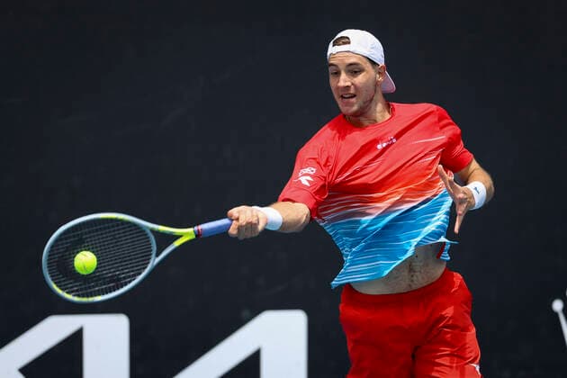 Jan-Lennard Struff (GER) Tennis - Australian Open 2022 - Grand Slam - Melbourne Park - Melbourne - Victoria - Australia - 18 January 2022. Copyright: xJuergenxHasenkopfx