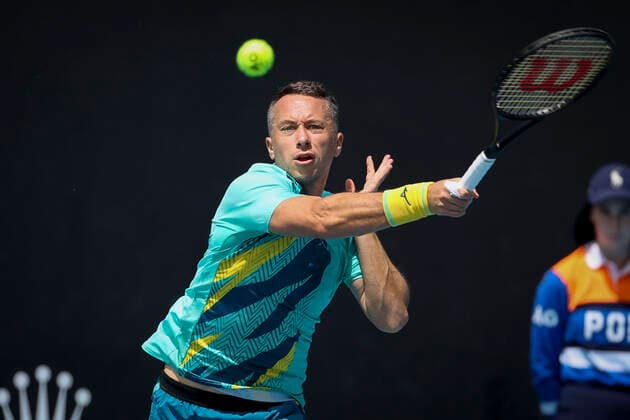 Philipp Kohlschreiber (GER) Tennis - Australian Open 2022 - Grand Slam - Melbourne Park - Melbourne - Victoria - Australia - 18 January 2022. Copyright: xJuergenxHasenkopfx