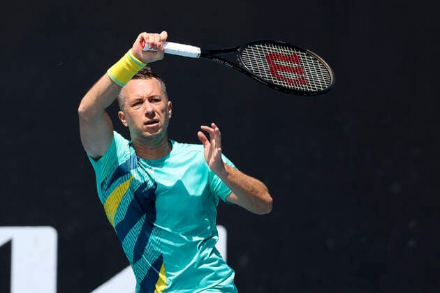Philipp Kohlschreiber (GER) Tennis - Australian Open 2022 - Grand Slam - Melbourne Park - Melbourne - Victoria - Australia - 18 January 2022. Copyright: xJuergenxHasenkopfx