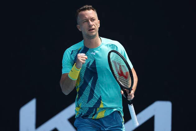 Sport Bilder des Tages Philipp Kohlschreiber (GER) Tennis - Australian Open 2022 - Grand Slam - Melbourne Park - Melbourne - Victoria - Australia - 18 January 2022. Copyright: xJuergenxHasenkopfx