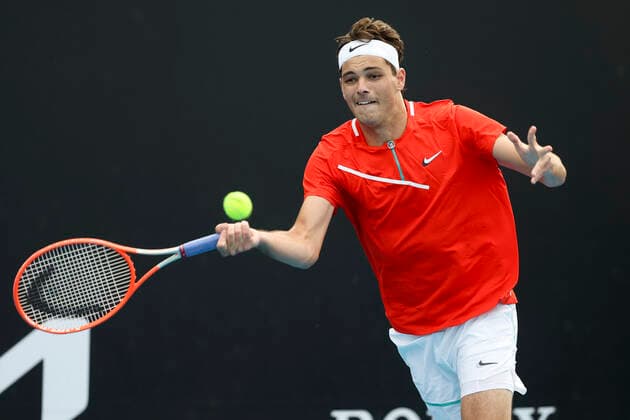 Taylor Fritz Tennis - Australian Open 2022 - Grand Slam - Melbourne Park - Melbourne - Victoria - Australia - 18 January 2022. Copyright: xJuergenxHasenkopfx