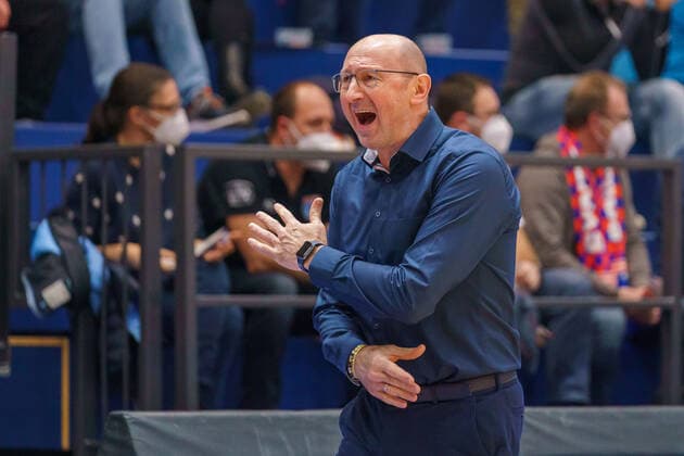 Headcoach Mladen Drijencic (Baskets Oldenburg), Syntainics MBC vs. EWE Baskets Oldenburg, Basketball Bundesliga, Maenner, 2021 2022, 12. Spieltag, Nachholspiel, 18.01.2022, Syntainics MBC vs. EWE Baskets Oldenburg, Basketball Bundesliga, Maenner, 2021 2022, 12. Spieltag, Nachholspiel, 18.01.2022, Weissenfels Copyright: xEibner-Pressefoto EckehardxSchulzx EP_EER