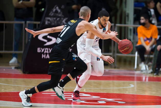 Ray Mccallum of Hamburg Towers, Partizan Nis Belgrade vs Hamburg Towers, Euro Cup Basketball, 18 January, 18.01.2022 Partizan Nis Belgrade vs Hamburg Towers, Euro Cup Basketball, 18 January, 18.01.2022 Belgrade Copyright: xEIBNER NikolaxKrsticx EP_EER