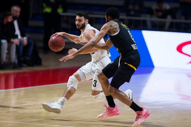 Maximilian Di Leo of Hamburg Towers, Partizan Nis Belgrade vs Hamburg Towers, Euro Cup Basketball, 18 January, 18.01.2022 Partizan Nis Belgrade vs Hamburg Towers, Euro Cup Basketball, 18 January, 18.01.2022 Belgrade Copyright: xEIBNER NikolaxKrsticx EP_EER