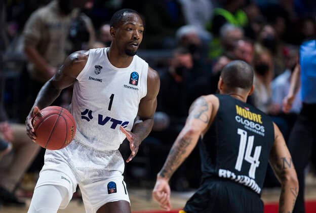 Zachary Brown of Hamburg Towers, Partizan Nis Belgrade vs Hamburg Towers, Euro Cup Basketball, 18 January, 18.01.2022 Partizan Nis Belgrade vs Hamburg Towers, Euro Cup Basketball, 18 January, 18.01.2022 Belgrade Copyright: xEIBNER NikolaxKrsticx EP_EER