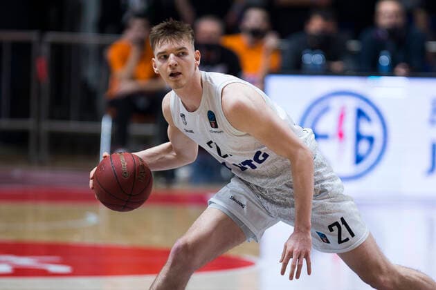 Justus Hollatz of Hamburg Towers, Partizan Nis Belgrade vs Hamburg Towers, Euro Cup Basketball, 18 January, 18.01.2022 Partizan Nis Belgrade vs Hamburg Towers, Euro Cup Basketball, 18 January, 18.01.2022 Belgrade Copyright: xEIBNER NikolaxKrsticx EP_EER