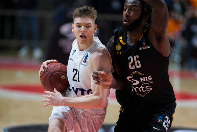 Justus Hollatz of Hamburg Towers, Partizan Nis Belgrade vs Hamburg Towers, Euro Cup Basketball, 18 January, 18.01.2022 Partizan Nis Belgrade vs Hamburg Towers, Euro Cup Basketball, 18 January, 18.01.2022 Belgrade Copyright: xEIBNER NikolaxKrsticx EP_EER