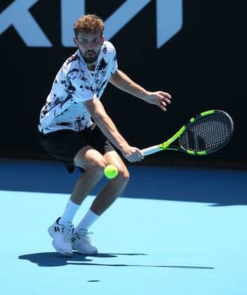 Mandatory Credit: Photo by Ella Ling Shutterstock (12763715aw) Oscar Otte in second round action Australian Open, Day Three, Tennis, Melbourne Park, Melbourne, Australia - 19 Jan 2022 Australian Open, Day Three, Tennis, Melbourne Park, Melbourne, Australia - 19 Jan 2022 Copyright: xEllaxLing Shutterstockx 12763715aw